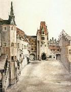 Albrecht Durer Courtyard of the Former Castle in Innsbruck without Clouds oil